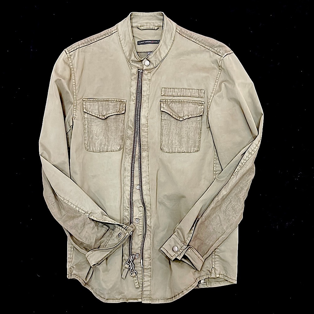 John Varvatos Army Green Shirt Jacket size Medium